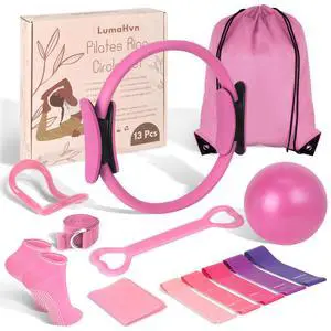Pilates Kit for Women 13PCS, Pilates Ring Ball Resistance Bands Workout Set Pilates Kit for Women 13PCS, Pilates Ring Ball Resistance Bands Workout Set