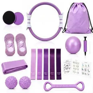 Purple 15 Pcs Pilates Kit for Women Purple 15 Pcs Pilates Kit for Women