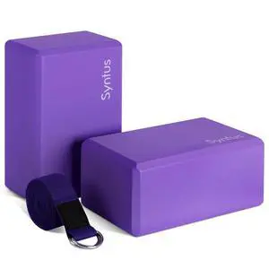 Yoga Block and Strap Set, 2 EVA Foam Soft Non-Slip Blocks 9×6×4 inches, 8FT Metal D-Ring Strap for Yoga, General Fitness, Pilates, Stretching and Toning Yoga Block and Strap Set, 2 EVA Foam Soft Non-Slip Blocks 9×6×4 inches, 8FT Metal D-Ring Strap for Yoga, General Fitness, Pilates, Stretching and Toning