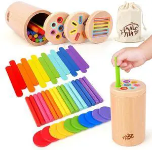 Wooden Montessori Baby Toddler Toys 3in 1 Learning Fine Motor Preschool Toy Wooden Montessori Baby Toddler Toys 3in 1 Learning Fine Motor Preschool Toy