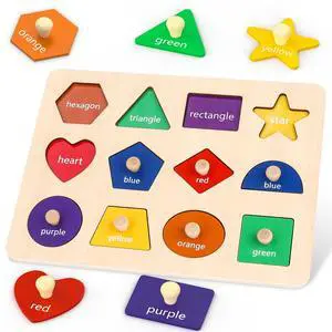 Montessori Toys for Toddlers 1, 2, 3 Year Old, Wooden Shape Learning Puzzles for Baby 12-18-24 Months, Early Educational Toys, Perfect Christmas Birthday Gifts for Boys & Girls Age 1-3 Montessori Toys for Toddlers 1, 2, 3 Year Old, Wooden Shape Learning Puzzles for Baby 12-18-24 Months, Early Educational Toys, Perfect Christmas Birthday Gifts for Boys & Girls Age 1-3