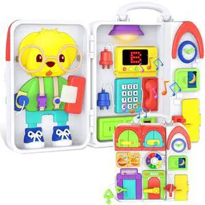 Toddler Toys for 1-2 Year Old Boy, Musical Montessori Busy Board, Early Educational Toy for Toddlers 1-3, Motor Skills Developmental Toy for 12-18 Month Age, Birthday Gift for 1+ Year Old Boy Girl Toddler Toys for 1-2 Year Old Boy, Musical Montessori Busy Board, Early Educational Toy for Toddlers 1-3, Motor Skills Developmental Toy for 12-18 Month Age, Birthday Gift for 1+ Year Old Boy Girl