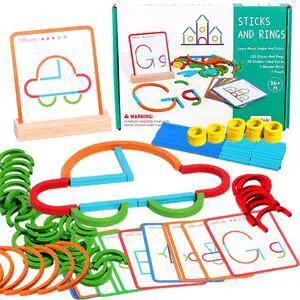 Stem Kids Toys for Creative Learning Building Educational Resources Kids Toy for Preschool and Kindergarten 3 4 5 6 Years Old Boys and Girls Brain Teaser Smart Sticks Toys Stem Kids Toys for Creative Learning Building Educational Resources Kids Toy for Preschool and Kindergarten 3 4 5 6 Years Old Boys and Girls Brain Teaser Smart Sticks Toys