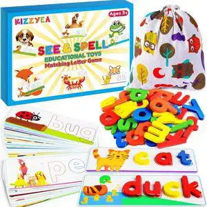 See & Spell CVC Word Spelling Games, Learning Toys for Preschool Ages 3+ See & Spell CVC Word Spelling Games, Learning Toys for Preschool Ages 3+