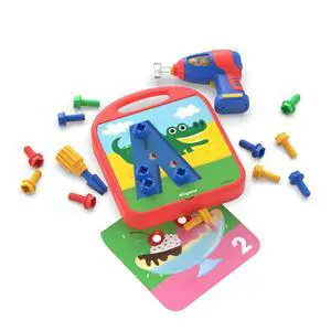 Design & Drill ABCs & 123s - Building Construction Toys for Toddlers, Kids Tool Set with Drill Toy, Preschool Learning Activities, Toddler STEM Toys for 3+ Year Old Design & Drill ABCs & 123s - Building Construction Toys for Toddlers, Kids Tool Set with Drill Toy, Preschool Learning Activities, Toddler STEM Toys for 3+ Year Old