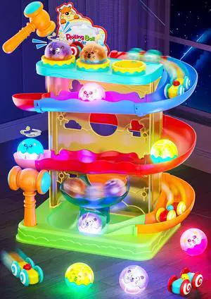 2-in-1 Ball Drop & Car Ramp Race Track Montessori Toy for Toddlers Ages 1-5 2-in-1 Ball Drop & Car Ramp Race Track Montessori Toy for Toddlers Ages 1-5