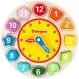 Wooden Shape Color Sorting Clock Teaching Time Number Puzzle Stacking Sorter Jigsaw Montessori Early Learning Educational Toy Gift for Year Old Kids Wooden Shape Color Sorting Clock Teaching Time Number Puzzle Stacking Sorter Jigsaw Montessori Early Learning Educational Toy Gift for Year Old Kids