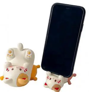 Cat Phone Holder Stand for Desk - Cute Lying Down Design Phone Holder Gift for Cat Lovers Resin Desk Decor Accessory Decoration Home & Office Use 2.56 x 3.54 x 2.56 in Cat Phone Holder Stand for Desk - Cute Lying Down Design Phone Holder Gift for Cat Lovers Resin Desk Decor Accessory Decoration Home & Office Use 2.56 x 3.54 x 2.56 in