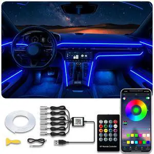Interior Car LED Strip Lights, USB Ambient Lighting Kits (6 in 1) Interior Car LED Strip Lights, USB Ambient Lighting Kits (6 in 1)