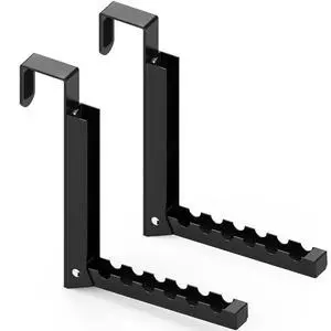 2 Pcs Over The Door Hooks - Folding Over Door Clothes Drying Laundry Rack with 6 Groves - Hanger for Clothes & Towels (Black) 2 Pcs Over The Door Hooks - Folding Over Door Clothes Drying Laundry Rack with 6 Groves - Hanger for Clothes & Towels (Black)