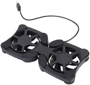 Portable Foldable Laptop Cooling Pad, Dual USB Fan Notebook Cooler Stand, Lightweight Laptop Cooler Mat for Heat Dissipation and Travel Use Portable Foldable Laptop Cooling Pad, Dual USB Fan Notebook Cooler Stand, Lightweight Laptop Cooler Mat for Heat Dissipation and Travel Use