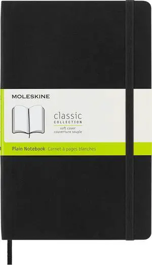 Classic Notebook, Soft Cover, Large (5" x 8.25") Plain/Blank, Black, 240 Pages Classic Notebook, Soft Cover, Large (5" x 8.25") Plain/Blank, Black, 240 Pages