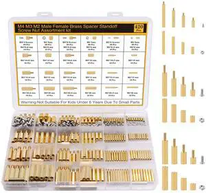 420Pcs M2 M3 M4 Motherboard Standoffs&Screws&Nuts Kit, Hex Male-Female Brass Spacer Standoffs, Laptop Screws for DIY Computer Build, Electronic Projects, Raspberry Pi, Circuit Board etc. 420Pcs M2 M3 M4 Motherboard Standoffs&Screws&Nuts Kit, Hex Male-Female Brass Spacer Standoffs, Laptop Screws for DIY Computer Build, Electronic Projects, Raspberry Pi, Circuit Board etc.