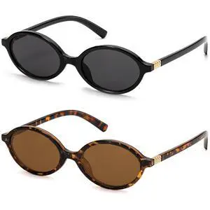 Retro Oval Sunglasses for Women Vintage 90s Y2K Trendy Sun Glasses Retro Oval Sunglasses for Women Vintage 90s Y2K Trendy Sun Glasses