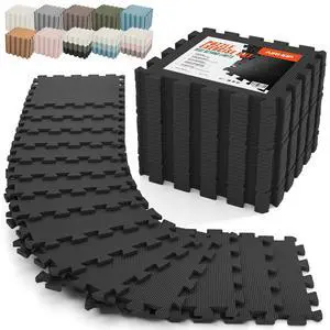 18 PCS Gym Floor Mat, EVA Foam Puzzle Gym Mat, High-Density Interlocking Foam Floor Tiles for Home Gym, Play Workout Garage Kitchen Flooring 12.6"x12.6"x0.4" 18 PCS Gym Floor Mat, EVA Foam Puzzle Gym Mat, High-Density Interlocking Foam Floor Tiles for Home Gym, Play Workout Garage Kitchen Flooring 12.6"x12.6"x0.4"