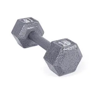 Barbell Cast Iron Hex Dumbbell, Single, 15 lb Barbell Cast Iron Hex Dumbbell, Single, 15 lb