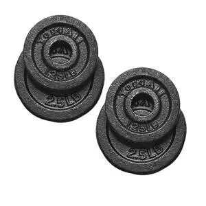 1.15 Inch Cast Iron Weight Plate - Ideal for Dumbbell Handle, Strength Training and Weightlifting (Set) - 2x1.25lb + 2x2.5lb (Set of 4) 1.15 Inch Cast Iron Weight Plate - Ideal for Dumbbell Handle, Strength Training and Weightlifting (Set) - 2x1.25lb + 2x2.5lb (Set of 4)