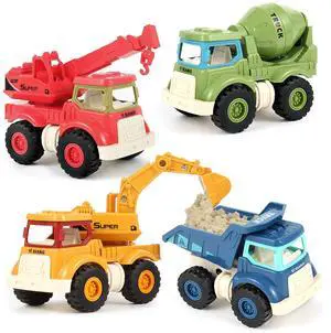 Construction Toys for 2 3 4 5 Years Old Boys Girls Kids Toddlers, Sandbox Excavator Toy Construction Truck Toys Vehicles Dump Crane Cement Mixer Truck, Christmas Birthday Gifts Construction Toys for 2 3 4 5 Years Old Boys Girls Kids Toddlers, Sandbox Excavator Toy Construction Truck Toys Vehicles Dump Crane Cement Mixer Truck, Christmas Birthday Gifts