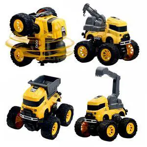 4 Pcs Construction Monster Truck Toys, Monster Trucks Friction Powered Car 4 Pcs Construction Monster Truck Toys, Monster Trucks Friction Powered Car