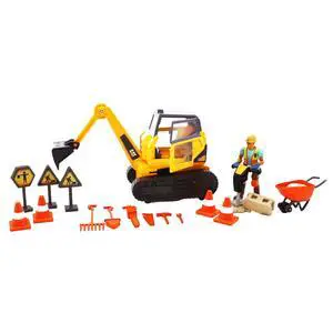 Workforce Excavator Action Set, 23-Piece Kids Construction Toy Playset with 4-Inch Figure, Non-Drying Dirt Compound, Molds, Signs, Tools & Accessories, Ages 3+ Workforce Excavator Action Set, 23-Piece Kids Construction Toy Playset with 4-Inch Figure, Non-Drying Dirt Compound, Molds, Signs, Tools & Accessories, Ages 3+
