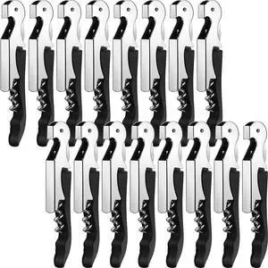 16 Pieces Wine Keys for Severs Opener Travel Corkscrew Wine Bottle Opener Waiter Beer Bartender for Wedding Home Office Kitchen Restaurant Bar Applications (Black) 16 Pieces Wine Keys for Severs Opener Travel Corkscrew Wine Bottle Opener Waiter Beer Bartender for Wedding Home Office Kitchen Restaurant Bar Applications (Black)