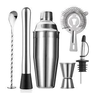 6-Piece Cocktail Shaker Set Bartender Kit Drink Shaker Bar Set 6-Piece Cocktail Shaker Set Bartender Kit Drink Shaker Bar Set