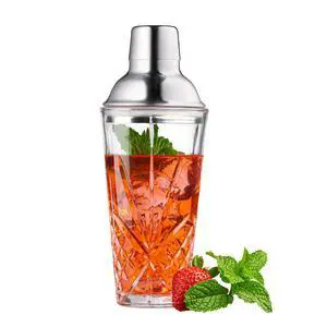 Glass Cocktail Shaker, Martini Shaker with Stainless Steel Lid & Strainer, Bartender Professional Bar Mixing Glass Pitcher Tool Set for Stirring Cocktails, Margarita, Whiskey, Alcohol Drinks, 16oz. Glass Cocktail Shaker, Martini Shaker with Stainless Steel Lid & Strainer, Bartender Professional Bar Mixing Glass Pitcher Tool Set for Stirring Cocktails, Margarita, Whiskey, Alcohol Drinks, 16oz.