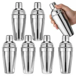 6 PCS Cocktail Shakers Professional, 18.6 Oz Stainless Steel Martini Shaker 6 PCS Cocktail Shakers Professional, 18.6 Oz Stainless Steel Martini Shaker