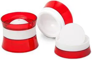 Set of 2 Silicone Ice Sphere Molds, Stackable 2.5-Inch Ice Ball Maker, Keep Drinks Colder Longer with Less Dilution, Leak-free, Easy-Release, Red Set of 2 Silicone Ice Sphere Molds, Stackable 2.5-Inch Ice Ball Maker, Keep Drinks Colder Longer with Less Dilution, Leak-free, Easy-Release, Red