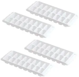 Easy Release White Ice Cube Tray, 16 Cube Trays (Pack of 4) (4 Pack - 64 Cubes) Easy Release White Ice Cube Tray, 16 Cube Trays (Pack of 4) (4 Pack - 64 Cubes)