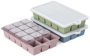 Silicone Ice Cube Tray 3 Pack, HANCELANT Ice Cube Mold, Ice Trays for Freezer with Lid for Whiskey, Cocktail, Drinks and Food, Freezer, BPA Free, Easy Release Silicone Ice Cube Tray 3 Pack, HANCELANT Ice Cube Mold, Ice Trays for Freezer with Lid for Whiskey, Cocktail, Drinks and Food, Freezer, BPA Free, Easy Release