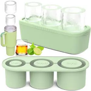 3 Pcs Silicone Ice Cube Tray for 30-40 Oz Tumblers with Lid and Storage Bin 3 Pcs Silicone Ice Cube Tray for 30-40 Oz Tumblers with Lid and Storage Bin