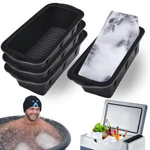 Extra Large Ice Block Mold for Ice Bath,4 Pack 9.4Lbs Extra Large Ice Block Mold for Ice Bath,4 Pack 9.4Lbs