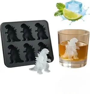 Dinosaur Silicone Ice Cube Mold Tray - 6 Cavity Large Ice Cube Maker for Whiskey, Cocktails & Beverages - BPA Free Flexible Ice Tray with Easy Release - Fun Novelty Ice Molds for Parties Dinosaur Silicone Ice Cube Mold Tray - 6 Cavity Large Ice Cube Maker for Whiskey, Cocktails & Beverages - BPA Free Flexible Ice Tray with Easy Release - Fun Novelty Ice Molds for Parties