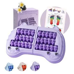 Foot Roller Massager for Plantar Fasciitis Relief, Large Size, Eases Foot Pain & Cold Feet, Enhances Circulation, Portable, Split into Two, Full-Body Washable, Purple Foot Roller Massager for Plantar Fasciitis Relief, Large Size, Eases Foot Pain & Cold Feet, Enhances Circulation, Portable, Split into Two, Full-Body Washable, Purple