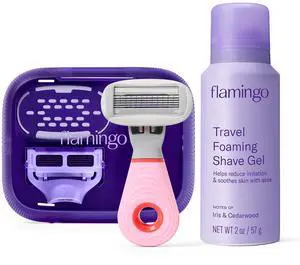 Travel Razor Kit for Women - Body & Pubic Razor - Mini Handle, 2 Blade Refills, 1 Travel Size Foaming Shave Gel & Vented Case - TSA Approved Essentials Travel Razor Kit for Women - Body & Pubic Razor - Mini Handle, 2 Blade Refills, 1 Travel Size Foaming Shave Gel & Vented Case - TSA Approved Essentials