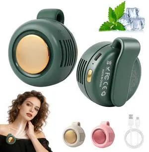 Portable Silent Mini Bladeless Fan Clip On,3 Speeds Clip-On Fans For Shirt,Small Clips Fanmini Whirlwind Fans For Waist Clips Suitable For Outdoor & Travel & Office (Green) Portable Silent Mini Bladeless Fan Clip On,3 Speeds Clip-On Fans For Shirt,Small Clips Fanmini Whirlwind Fans For Waist Clips Suitable For Outdoor & Travel & Office (Green)