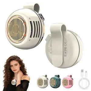 Portable Mini Bladeless Fan Clip on, 5 Speeds Clip on Fan for Shirt & Waist Portable Mini Bladeless Fan Clip on, 5 Speeds Clip on Fan for Shirt & Waist