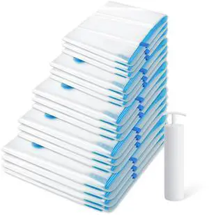 6 Pack Vacuum Storage BagsSpace Saver Bags(6 Pack XXL Jumbo) Compression for Comforters and Blankets, Sealer Clothes Storage, Hand Pump Included 6 Pack Vacuum Storage BagsSpace Saver Bags(6 Pack XXL Jumbo) Compression for Comforters and Blankets, Sealer Clothes Storage, Hand Pump Included