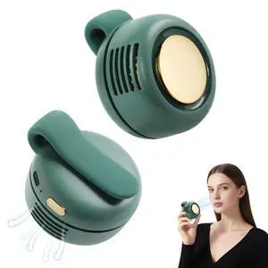 Portable Silent Mini Bladeless Fan Clip On,3 Speeds Clip-On Fans For Shirt,Small Clips Fanmini Whirlwind Fans For Waist Clips Suitable For Outdoor & Travel & Office (Green) Portable Silent Mini Bladeless Fan Clip On,3 Speeds Clip-On Fans For Shirt,Small Clips Fanmini Whirlwind Fans For Waist Clips Suitable For Outdoor & Travel & Office (Green)