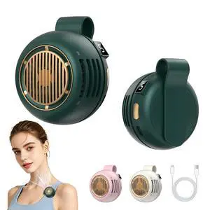 Portable Bladeless Clip-On Mini Fan, 5-Speed 360° Rotatable Personal Fan with LED Display, Type-C Rechargeable Wearable Fan for Travel Outdoor Office Commute Gifts Portable Bladeless Clip-On Mini Fan, 5-Speed 360° Rotatable Personal Fan with LED Display, Type-C Rechargeable Wearable Fan for Travel Outdoor Office Commute Gifts