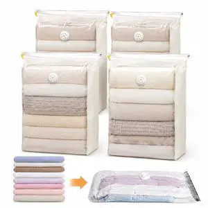 4 Pieces 32inches No Pump Vacuum Storage Bags 4 Pieces 32inches No Pump Vacuum Storage Bags