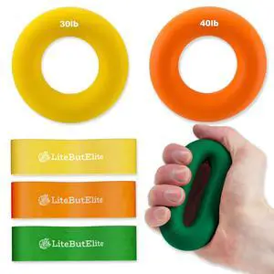 Silicone Ring Grip Strength Trainer Kit - Effective Forearm Strengthener for Hand and Finger Exercise, Ideal Exercisers for Gripper Strength and Flexibility Silicone Ring Grip Strength Trainer Kit - Effective Forearm Strengthener for Hand and Finger Exercise, Ideal Exercisers for Gripper Strength and Flexibility