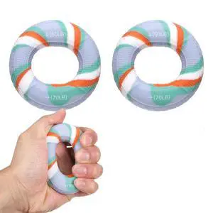 Silicone Ring Grip Strength Trainer with Finger Extension Band, Hand Grip Strengthener Forearm Trainer Kit 60-70LB & 4Pcs & Colored/Black-For(Athletes/Climbing/Workout) Silicone Ring Grip Strength Trainer with Finger Extension Band, Hand Grip Strengthener Forearm Trainer Kit 60-70LB & 4Pcs & Colored/Black-For(Athletes/Climbing/Workout)