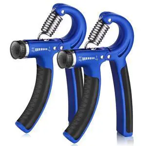 Adjustable Grip Strength Trainer, Forearm Exerciser 11-132 lbs, Hand Gripper Strengthener for Men and Women, for Muscle, Recovery, Fitness Blue 2 Pack Adjustable Grip Strength Trainer, Forearm Exerciser 11-132 lbs, Hand Gripper Strengthener for Men and Women, for Muscle, Recovery, Fitness Blue 2 Pack