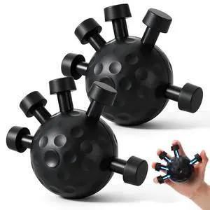 2 Pack Finger Grip Strengthener Hand Gripper Strengthener Adjustable Finger Strength Trainer Strength Trainer Ball for Gym, Piano and Guitar Training(Black) 2 Pack Finger Grip Strengthener Hand Gripper Strengthener Adjustable Finger Strength Trainer Strength Trainer Ball for Gym, Piano and Guitar Training(Black)