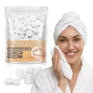 120 Compressed Towel Tablets Disposable Portable Face Towels Coin Tissue for Travel Camping Hiking Sports Beauty Salon Business Trip Home Hand Wipes Outdoor Activities 120 Compressed Towel Tablets Disposable Portable Face Towels Coin Tissue for Travel Camping Hiking Sports Beauty Salon Business Trip Home Hand Wipes Outdoor Activities