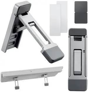 2PCS Keyboard Riser Portable Stand for Desk, Mini Foldable Laptop Feet Laptop Stand with Anti-Slip Pads Three Tilt Keyboard Angle Riser for Most Keyboards Office Accessories (Silver) 2PCS Keyboard Riser Portable Stand for Desk, Mini Foldable Laptop Feet Laptop Stand with Anti-Slip Pads Three Tilt Keyboard Angle Riser for Most Keyboards Office Accessories (Silver)