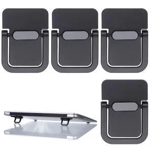 4PCS Portable Keyboard Riser, Invisible Mini Computer Foldable Feet, Self Adhesive Laptop Stand with Anti Slip Silicone for Desk Computer Keyboard Mini Foldable Stand Laptop Holder (Black) 4PCS Portable Keyboard Riser, Invisible Mini Computer Foldable Feet, Self Adhesive Laptop Stand with Anti Slip Silicone for Desk Computer Keyboard Mini Foldable Stand Laptop Holder (Black)