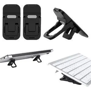2 Pcs Portable Keyboard Stand with Dual Tilt Angle, Zinc Alloy 2 Pcs Portable Keyboard Stand with Dual Tilt Angle, Zinc Alloy